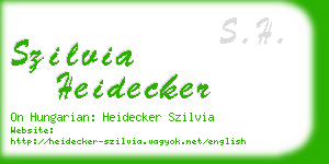szilvia heidecker business card